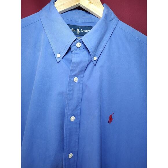 Men's Ralph Lauren Blue Business Work Casual Long Sleeve Men Classic Fit - L - Picture 3 of 5